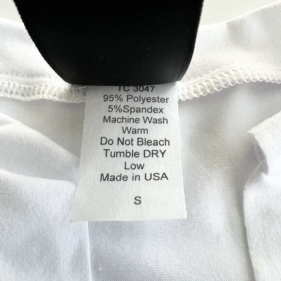 New Rock and Roll Hanky Hem Graphic Tee Shirt Women’s White Side Slits SIZE S - Picture 8 of 9